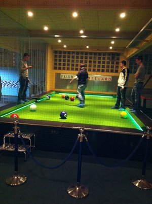 Fussball Billard im Double Touch